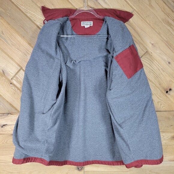 Duluth Trading Men XL/Tall Maroon Fleece Lined Shirt Jacket Shacket Heavy Canvas - Picture 6 of 14